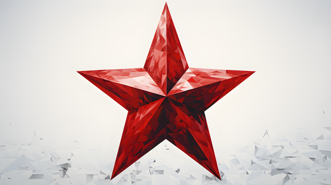 红色星星摄影图片