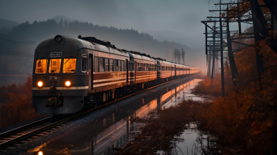 迷人的火车风景摄影图