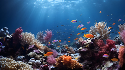 美丽海底珊瑚摄影图片