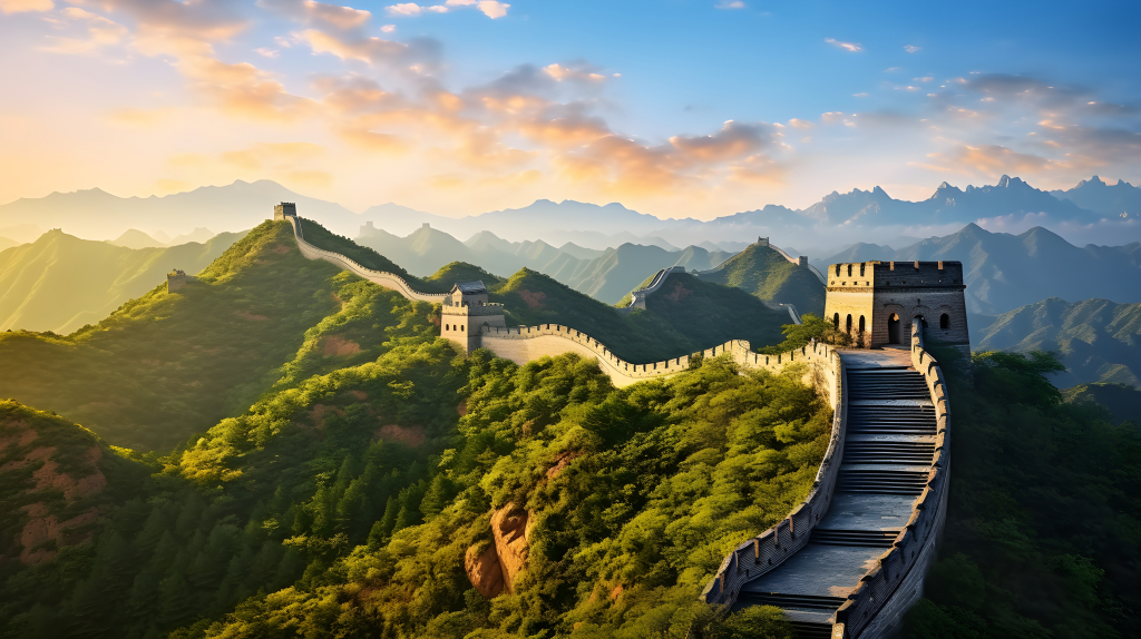 宏伟壮观北京长城摄影图片