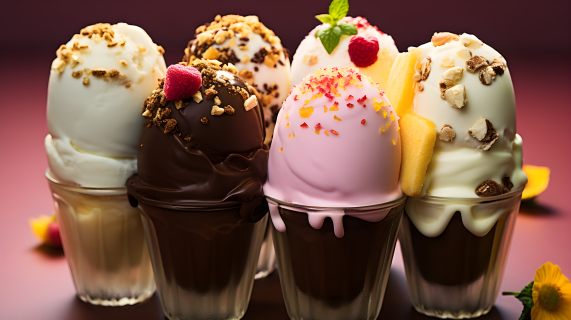 夏日冰淇淋美食摄影图
