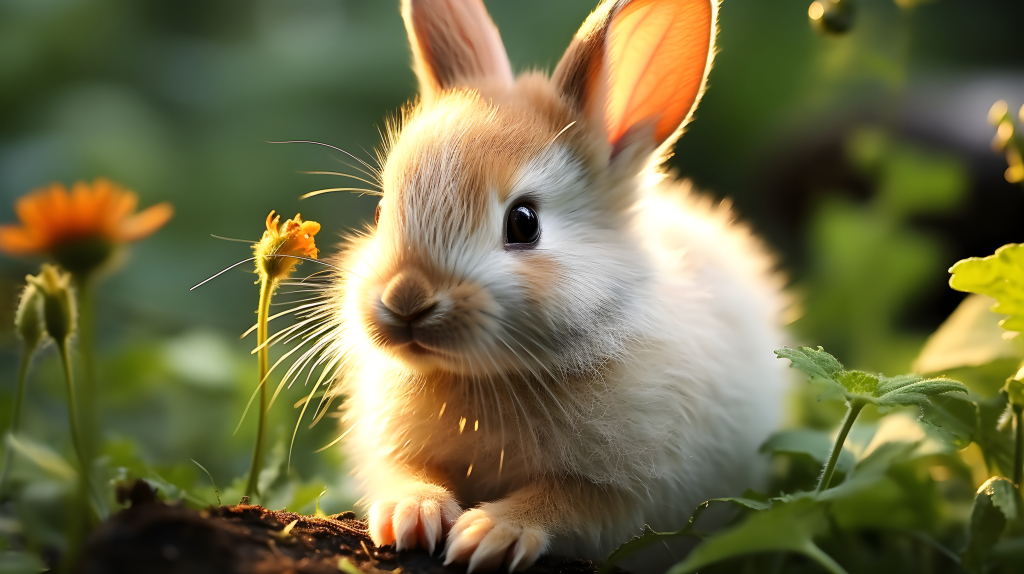 野生兔子摄影图片