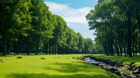 绿色森林的魅力摄影图