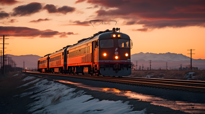 清新自然的火车风景摄影图