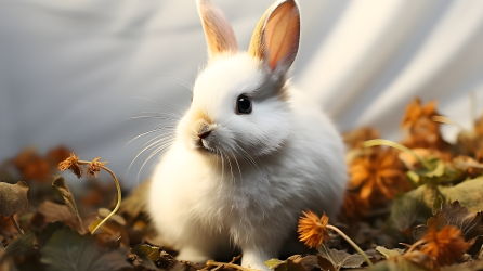 可爱小兔子摄影图片