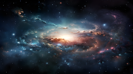 银河星云夜空摄影图