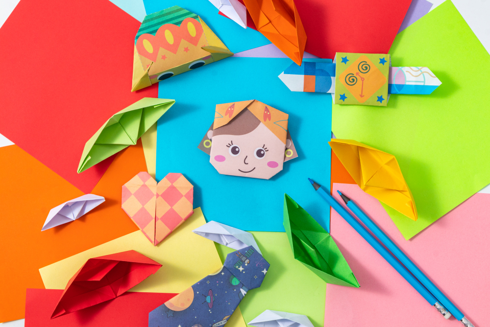 用折纸折成各种各样的作品高清图