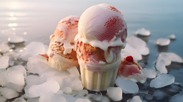 夏日冰淇淋美食摄影图版权图片下载