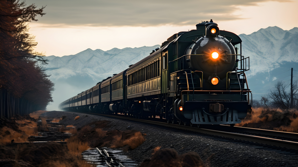 火车美丽风景摄影图片