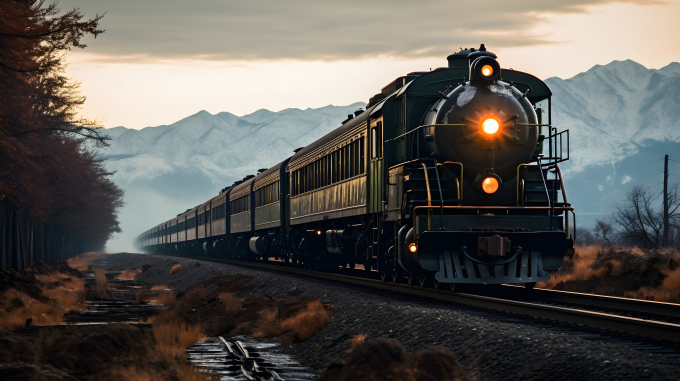 火车美丽风景摄影图片