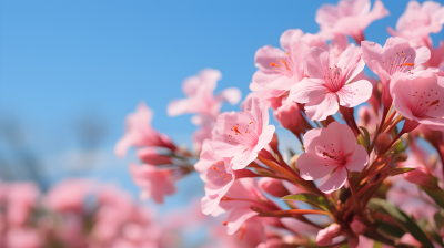 如梦幻般的符号主义绽放粉色樱花树摄影图