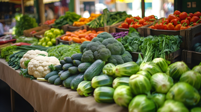 法国乡村风格的市场菜蔬美丽展示摄影图片