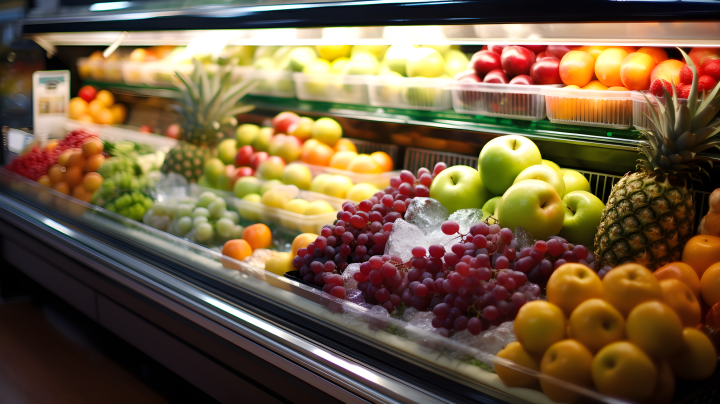 果蔬商店内的光泽与清晰感摄影图版权图片下载