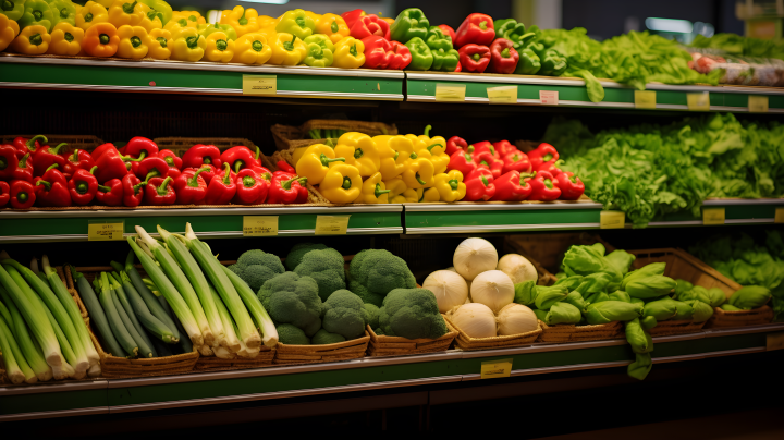 超市蔬果展示摄影版权图片下载