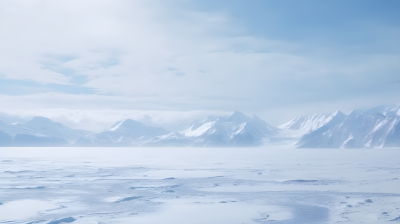 冰岛上飘雪的摄影图片
