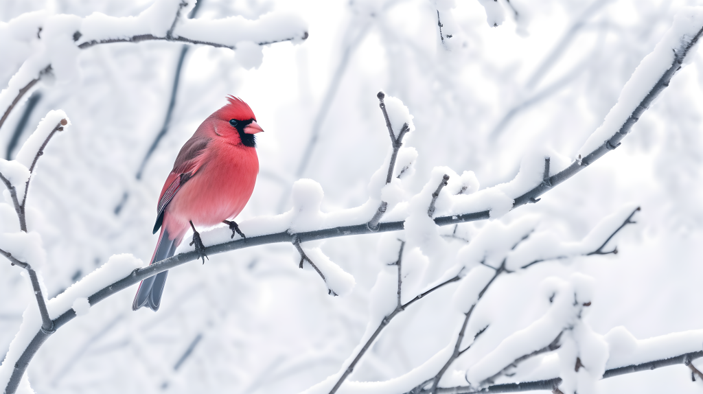 冬日枝头忧郁鸟类样本图摄影图