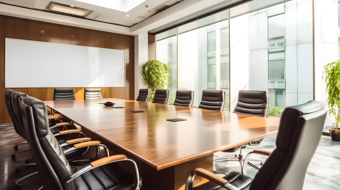 整洁干净会议室摄影图