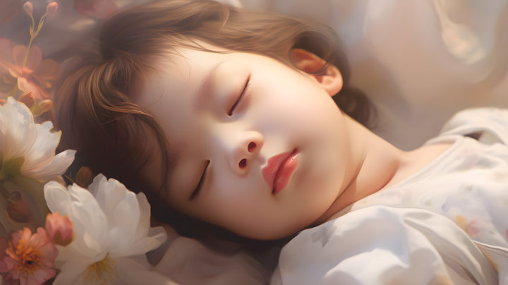 欢乐的宝宝睡觉摄影版权图片下载