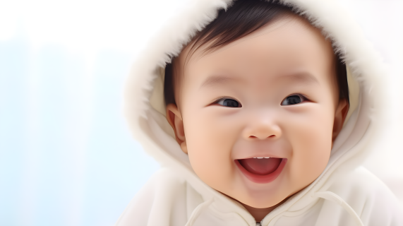 天使般的微笑亚洲婴儿摄影图片