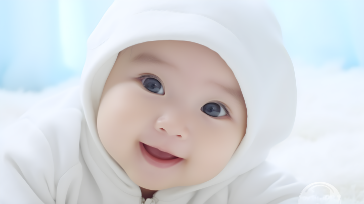 婴儿微笑摄影图版权图片下载