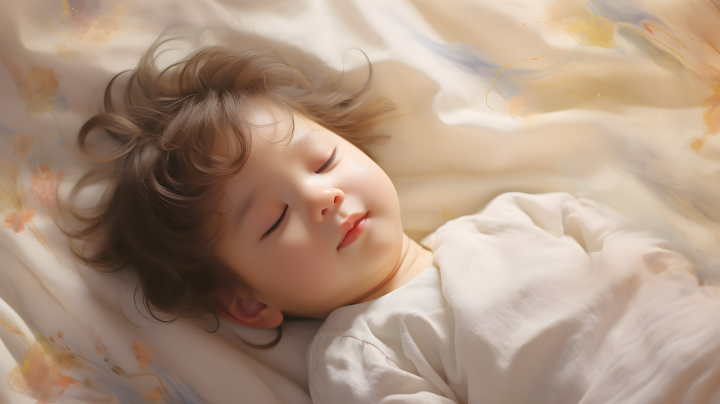 欢乐婴儿睡姿摄影图版权图片下载