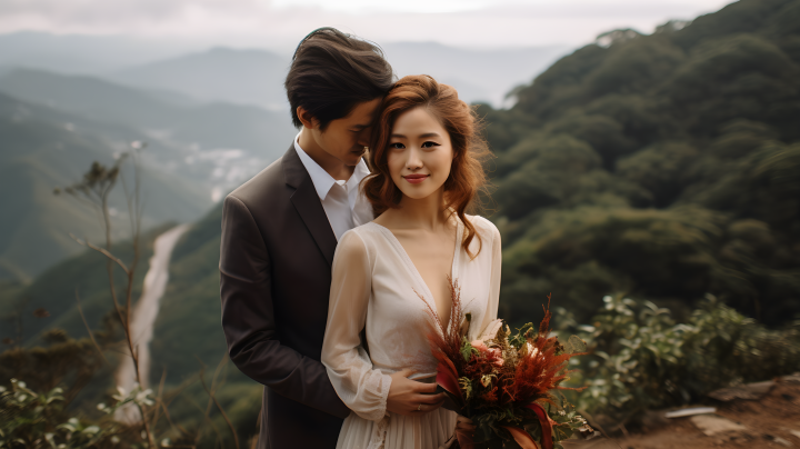 台湾婚纱摄影-萨藤木野的山景风格版权图片下载