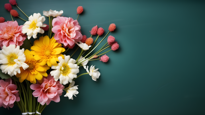明亮快乐的春季花束摄影版权图片下载