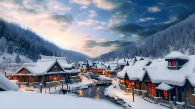 雪村的真实风景摄影图片