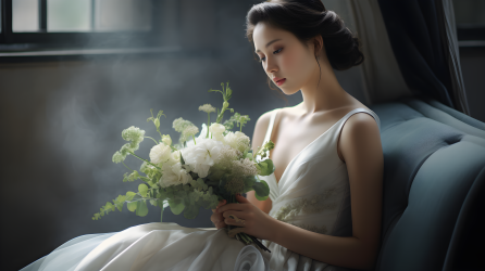 日式简约婚礼风格摄影图片