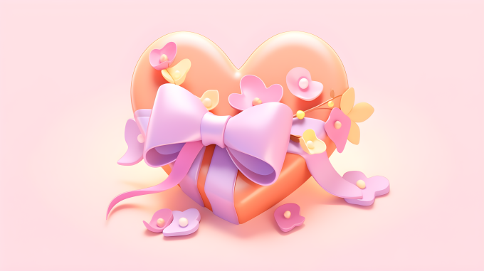 浪漫情人节礼物花束3D图摄影图片