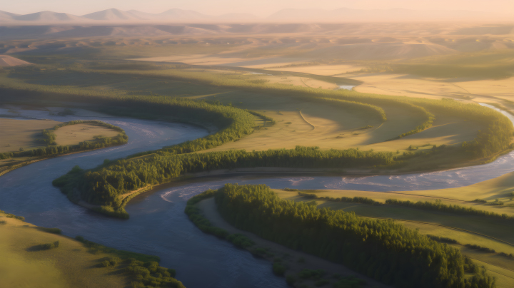 蒙古河黄绿斑纹摄影版权图片下载