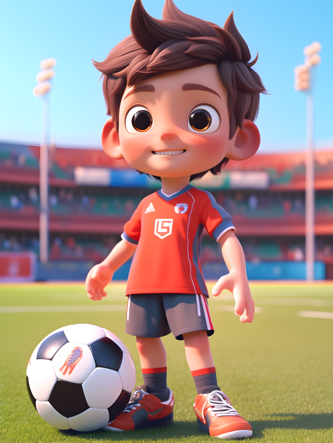 足球少年清新梦幻摄影图片