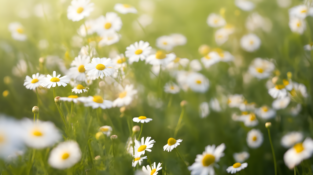 洋甘菊花近景摄影图片