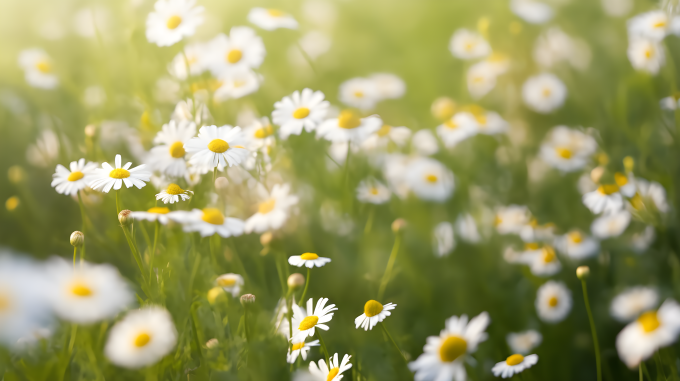 洋甘菊花近景摄影图片