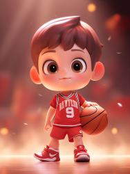 篮球少年戴着篮球服的超可爱运动男孩摄影图片