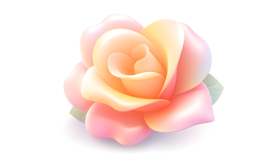 可爱粉色底纹的3D玫瑰摄影图片