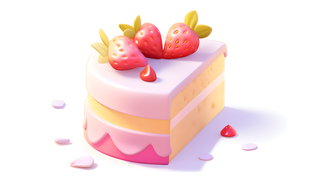粉色蛋糕3D图摄影版权图片下载