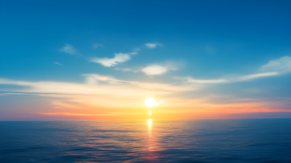海洋渔船夕阳余晖摄影图片