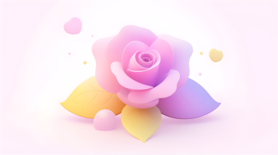 梦幻紫色花朵3D摄影图片