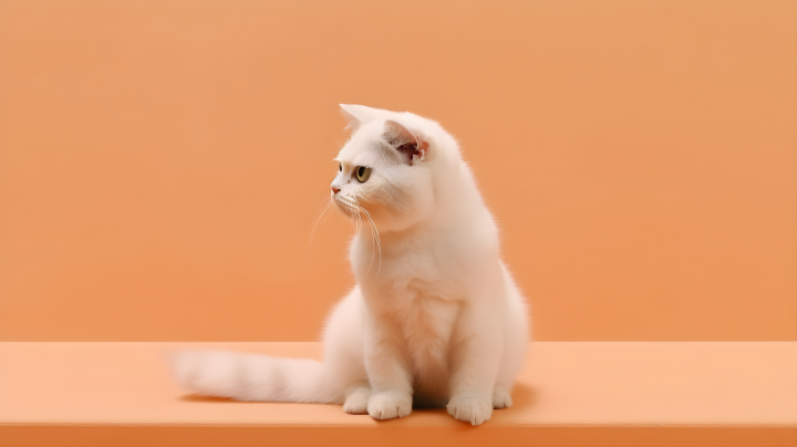 超级可爱的小白猫摄影版权图片下载