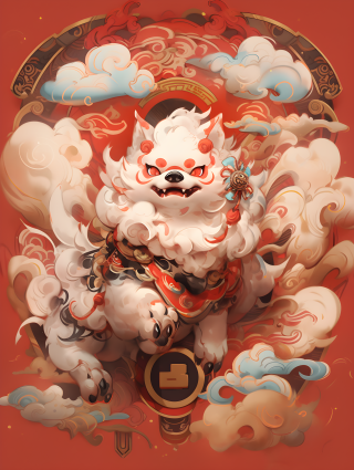 凶猛的十二生肖怪物摄影图片