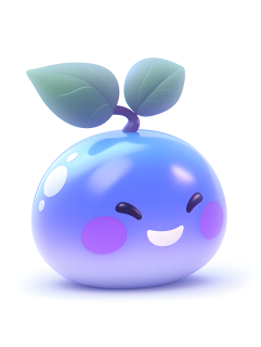 蓝莓可爱卡通水果3D摄影图片