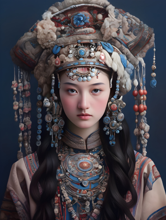 中国各民族传统服饰摄影版权图片下载