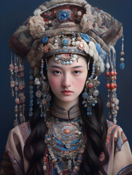中国各民族传统服饰摄影图片