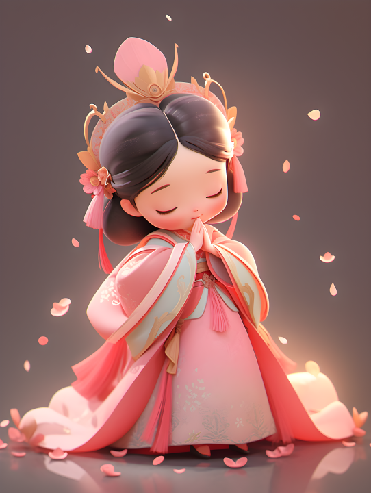 中国风童话梦幻色彩的女孩摄影版权图片下载