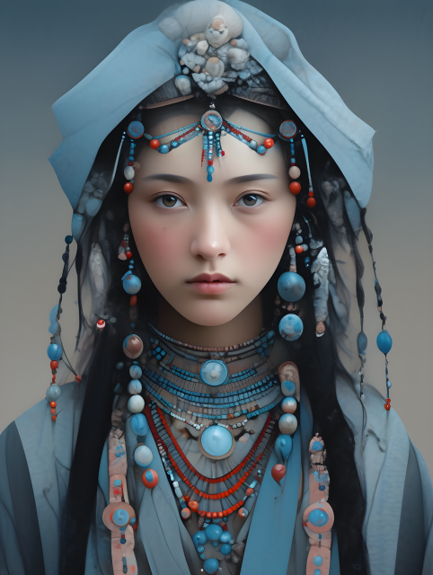 中国民族传统服饰摄影图片