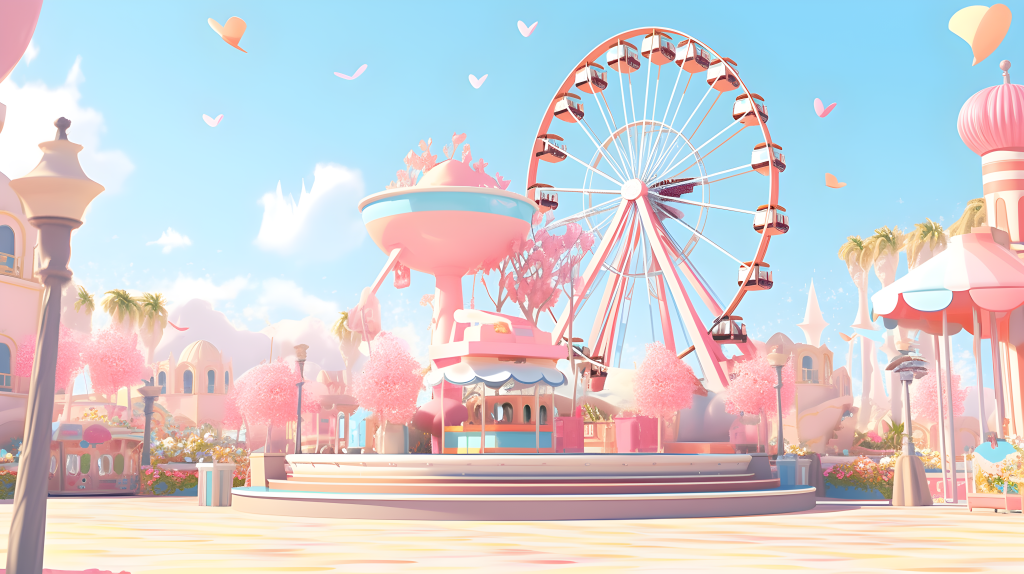 粉嫩嫩绚丽乐园摄影图片