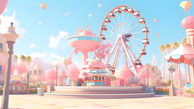 粉嫩嫩绚丽乐园摄影图片