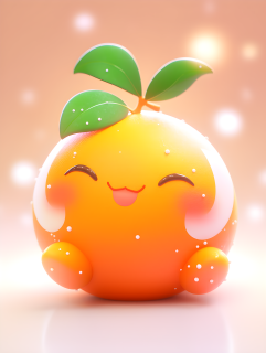 卡通橙子水果3D摄影图片