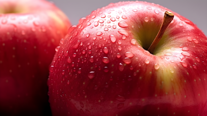 新鲜红苹果摄影版权图片下载